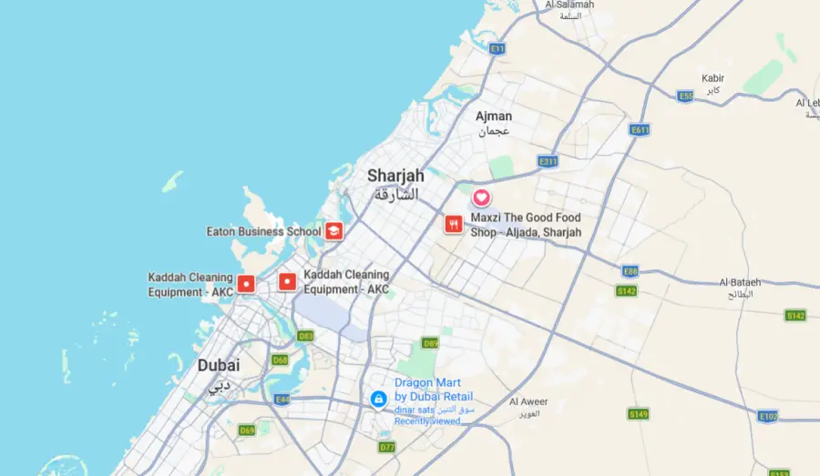 Preview map for TROS General Trading in Sharjah